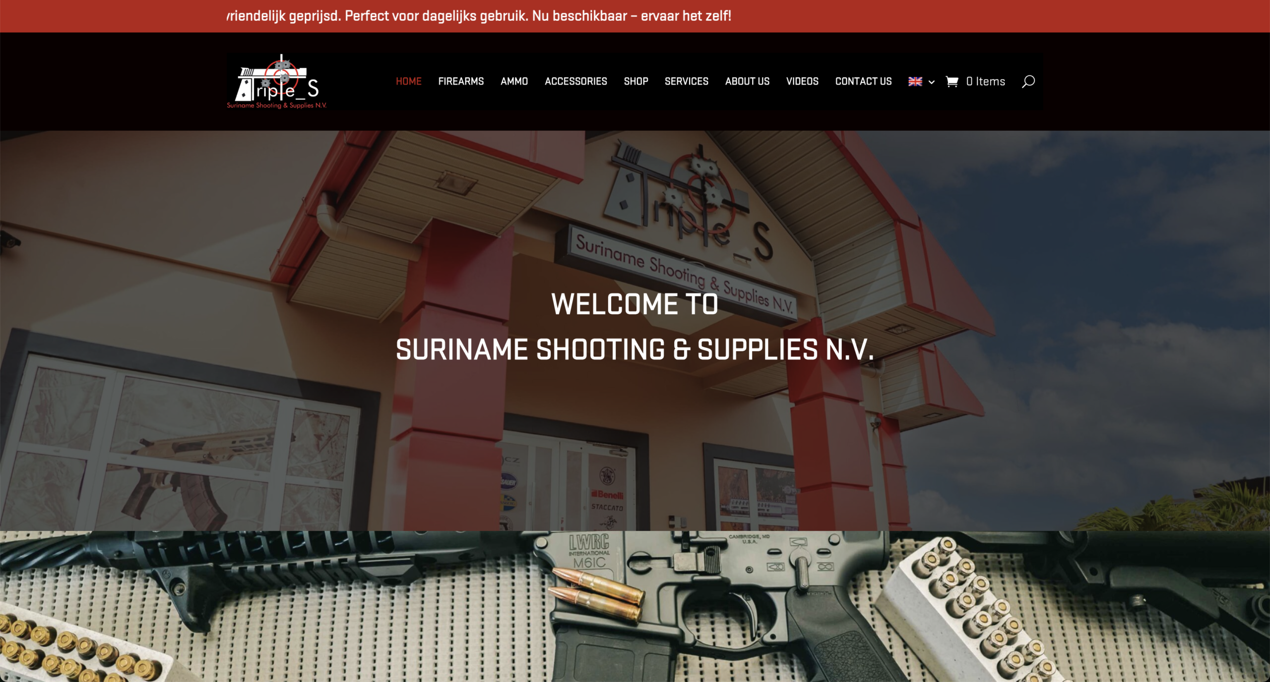 🛒 Triple S – Webshop for Suriname’s Premier Firearm Retailer